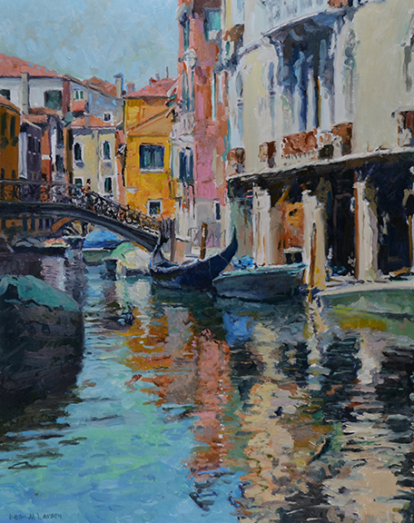 Gondola, Canal and Reflections