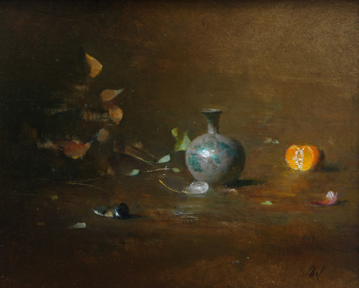 Landscape With Roman Glass And Tangerine