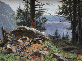 Field Painting, Rocks and Pines, Sierras