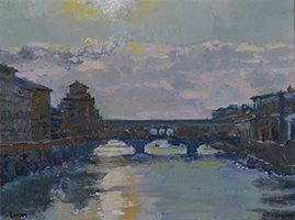 Sunset Over The Arno